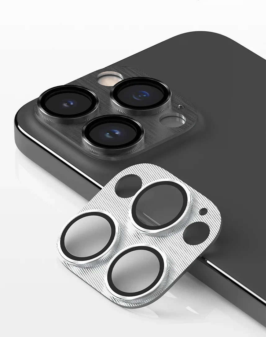 Araree C-Sub Core MB Camera Lense Protector Tempered Glass With Metal Base For iPhone 15 Pro / 15 Pro Max - Silver - Tashqila Araree C-Sub Core MB Camera Lense Protector Tempered Glass With Metal Base For iPhone 15 Pro / 15 Pro Max - Silver - Tashqila